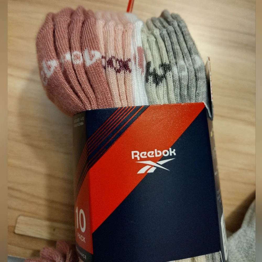 Reebok Women's Low Cut Featherweight Multi-Color Socks 10 Pack 🆕